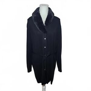 Carolyn Taylor Women's Outerwear Size M Black Belted Coat